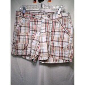 UnionBay Women's Size 11 Plaid Cargo Shorts 100% Cotton Multicolor Y2K
